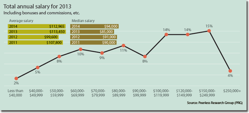 Total annual salary for 2013