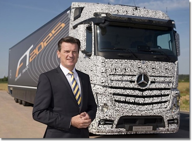 Dr. Wolfgang Bernhard shows off Daimer Truck's Future