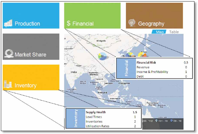 Supplier Risk Content: Map View