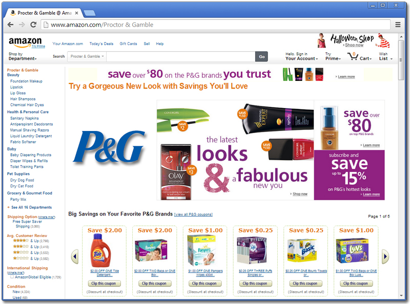 Proctor & Gamble on Amazon.com