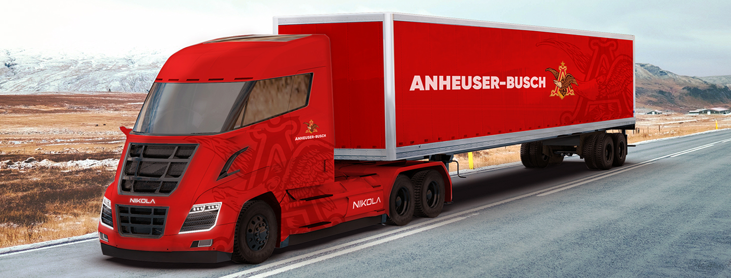 Anheuser-Busch Orders 800 Hydrogen-Electric Powered Semi-Trucks from Nikola Motor Company