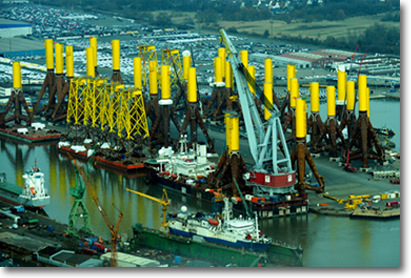 Offshore terminal for wind energy components in Bremerhaven
