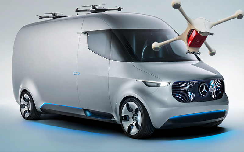 Mercedes-Benz Vision Van Looks At the Future of Logistics and Last Mile Drone Delivery