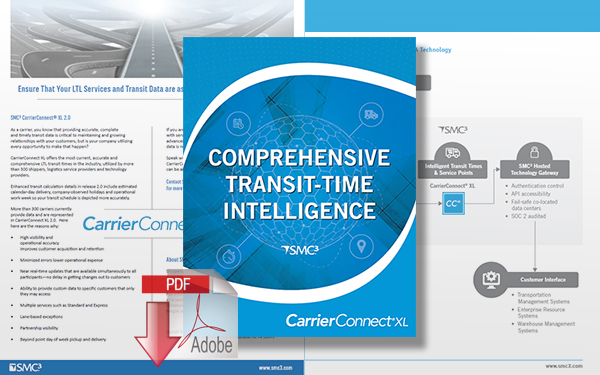 Download Comprehensive Transit-Time Intelligence - SMC3’s CarrierConnect XL Platform