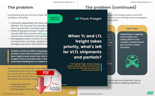 Download When TL and LTL Freight Take Priority, What’s Left for VLTL Shipments & Partials?