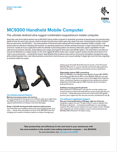 Ordinateur portable portable MC9300